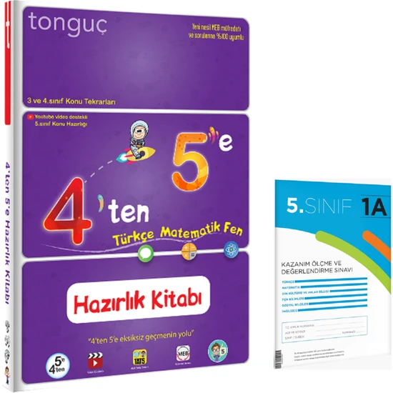 Tonguç Akademi 5. Sınıf 4'ten 5'e Hazırlık Kitabı (1 Kitap-1 Deneme)