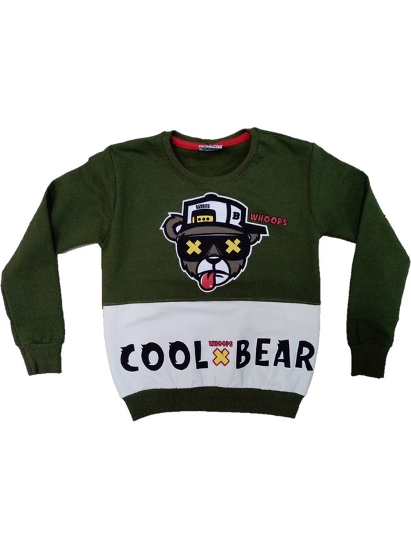 Wkc Kids Erkek Çocuk Cool Bear Desenli Sweatshirt