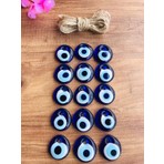 Nazar Boncuk 15 Adet (MİNİ) 3 & 3,2cm Cam Nazar Boncuk Duvar Süsü Bahçe Ağaç Süsü Nazarlık