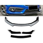 Oto h.i.t. Honda Civic Fk7 Esnek Ayarlanabilir 3 Parça Kanatlı  Piano Black Ön Lip