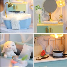 Belovee Dıy Minyatür Dollhouse Kit Minyatür Ev Kiti 3D Gerçekçi Ahşap Ev Oda (Yurt Dışından)