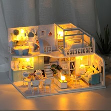 Belovee Dıy Minyatür Dollhouse Kit Minyatür Ev Kiti 3D Gerçekçi Ahşap Ev Oda (Yurt Dışından)