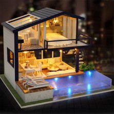 Belovee El Sanatları Bebek Ev Mobilya Tam Set Ahşap Romantik Villa Kendi Montajı (Yurt Dışından)