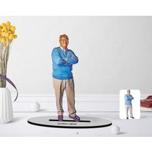 BK Kişiye Özel Tam Boy Büyükbaba Karikatürlü Ahşap Biblo Model-1