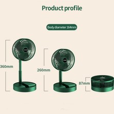 Yuekeda Ayaklı USB Fan - Yeşil (Yurt Dışından)