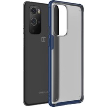 Microcase Oneplus 9 Pro Luna Serisi Köşe Korumalı Sert Rubber Kılıf - Mavi