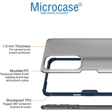 Microcase Oneplus 9 Pro Luna Serisi Köşe Korumalı Sert Rubber Kılıf - Mavi