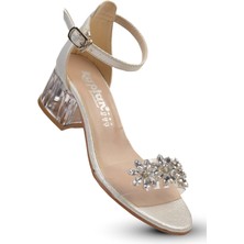 Kaptan Junior Kız Çocuk Topuklu Abiye Sandalet Poliüretan Materyal ile Şık Tasarım