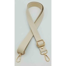 Angel Çanta Aksesuar Suni Deri Ayarlı Çanta Sapı 120X2.4 cm Krem Light Gold Metal