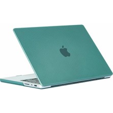 Arabulalaca Macbook Air 13 A1932 Kılıf Koruma Karbon Desenli Kılıfı Hardcase Kapak