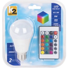 K2 9W Rgb Kumandalı LED Ampul Beyaz