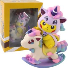 12 cm Anime Pokemon Pikachu ile Unicorn Pvc Figure Model Oyuncaklar Bebek | Aksiyon Figürleri