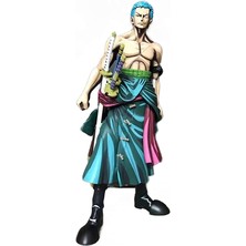 25 cm Tek Parça Comic Renk Roronoa Zoro Anime Figure Pvc Hasır Şapka Korsanlar Koleksiyon Model Bebekler Oyuncaklar Hediyeler | Aksiyon Figürleri