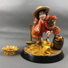 Tek Parça Denizcilik Hasır Şapka Korsan Kaptan Hazine Luffy El Yapımı 18 cm Model Anime Karakter Çocuk Oyuncak Noel Hediyesi | Aksiyon Figürleri