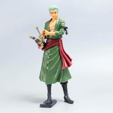 Tek Parça Büyük Figür 3D2Y Üç Strok Kılıçcılık Roronoa Zoro Hasır Şapka Korsanlar Anime Pvc Model Oyuncaklar Hediye Gk | Aksiyon Figürleri (Yeşil)