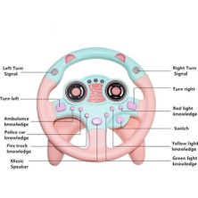 Elektrik Simülasyon Direksiyon Oyuncak Işık Sesli Bebek Çocuk Müzikal Eğitim Co Pilot Gezginci Direksiyon Ses Vokal Oyuncaklar | Oyuncak Telefonları(Yurt Dışından)