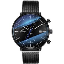 Lüks Izle Kuvars Gmt Üst Marka Safir Cam Erkekler Izle | Kuvars Saatler (Black1)