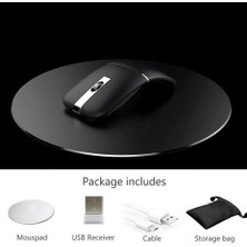 2.4g USB Kablosuz + Bluetooth Katlanır Fare Şarj Edilebilir Ergonomik Oyun Faresi MacBook Lenovo Asus Dell Hp Bilgisayar Faresi Için | Fareler (Beyaz)(Yurt Dışından)