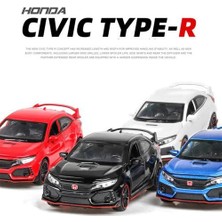 1:32 Civic Tip R Diecasts Metal Oyuncak Araba Modeli Kırmızı Logo Araçlar ile Ses Işık Koleksiyonu Oyuncaklar Çocuklar Için Noel Hediyeleri | Diecasts oyuncak Araçlar