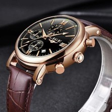 Iş Deri Moda Moda Su Geçirmez Kuvars Izle Mens Watches Top Marka Lüks Erkek Tarih Saati Relogio Masculino | Kuvars Saatler (Black2)