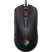 Inca IMG-GT14 Siyah Rgb 7 Keys DPI3600 Kablolu Mouse 1,5mt Örgülü Saf Bakır Kablo(3 Milyon Tuş Ömrü)