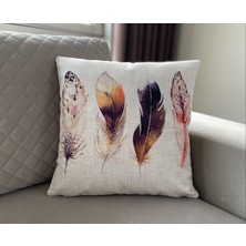Palmia Home Çift Taraflı Tüy Desenli Dekoratif Kırlent Kılıfı