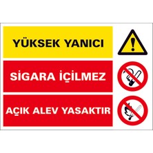 Çağ Tehlikeli Bölg 3mm Dekota Uyarı Levhası 35x50  cm