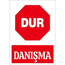 Çağ  Dur Danışma  Sticker 17x25 cm Etiket