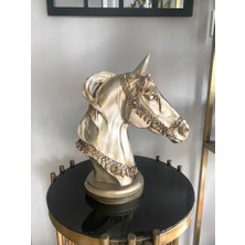 Mirsa Global Dekoratif At Kafası Büst Büyük Boy Heykeli