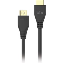 Bix PHD02 8K@60Hz HDMI 2.1 Ethernet 48Gbps. Veri Aktarım - eARC - 3D Ready Destekli Altın Kaplama 2 Metre HDMI Kablo