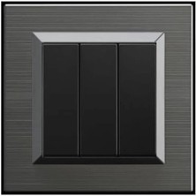 Ovivo Quantum Inox Üçlü Anahtar Çerçeveli