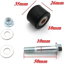 10MM Siyah Motosiklet Kir Çukur Bisiklet Zinciri Silindir Slider Gerginliği ile