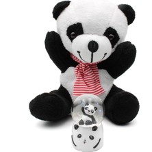 Tatlı Peluş Panda & Işıklı Mini Panda Kar Küresi Hediye Seti