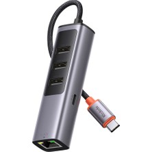 Mcdodo HU-1120 5in1 Multi Fonksiyonel 3xusb 3.0+Pd 100W+RJ45 Lan Gigabit Usb-C Hub Çoklayıcı Adaptör