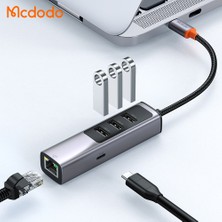 Mcdodo HU-1120 5in1 Multi Fonksiyonel 3xusb 3.0+Pd 100W+RJ45 Lan Gigabit Usb-C Hub Çoklayıcı Adaptör