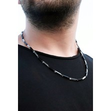 Trend Collection 316L Çelik Küp Üçgen Erkek Zincir Kolye