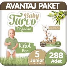 Baby Turco Doğadan Avantaj Paket Külot Bez 5 Beden 12-25 kg 288'li
