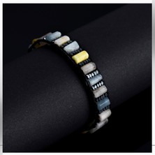 Seven Art Jewelry Doğal Taş Bileklik / Morganit Bileklik / Silindir Bileklik / Erkek Bileklik / Kadın Bileklik