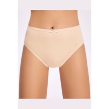 İlke Kadın %100 Pamuk Ribana Fiyonklu Biyeli Bato Külot - 6 Adet