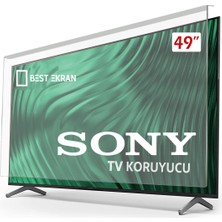 Best Ekran Sony 49" Inç Tv Ekran Koruyucu Kırılmaz Şeffaf Paneli
