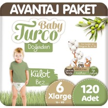Baby Turco Doğadan Avantaj Paket Külot Bez 6 Beden 16+ kg 120'li