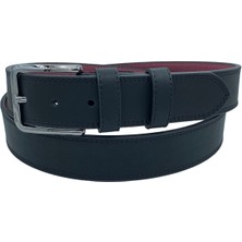 Süzer Siyah Büyük Beden Suni Deri Çift Dikişli 4 Cm.lik Spor Kemer - 7000-BATTAL