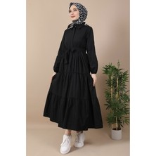 Brm Giyim Standart Yaka Düğmeli Elbise