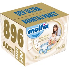 Molfix Pure&Soft Bebek Bezi Beden:2 (3-6kg) Mini 896 Adet Dev Ultra Avantaj Paketi