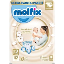 Molfix Pure&Soft Bebek Bezi Beden:2 (3-6kg) Mini 896 Adet Dev Ultra Avantaj Paketi