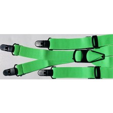 Kemer Sepeti Fıstık Yeşili Pantolon Askısı 4 Klipsli 2.5 cm Genişliğinde