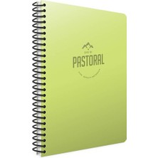 Gıpta Pastoral Spiralli PP Kapak 96 Yaprak Okul Defteri 1 Kareli + 1 Çizgili 2'li Set 17x24