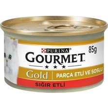 Purina Gourmet Parça Sığır Etli Yetişkin Kedi Konservesi 85 gr