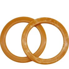 Angel Çanta Aksesuar 15CM Yuvarlak Akrilik Hardal Sarı Mermer Desen Çanta Sapı