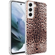 Kılıfmania Samsung Galaxy S21 Fe Kapak Leopar Desenli Parlak Silikon Kılıf - Leopar